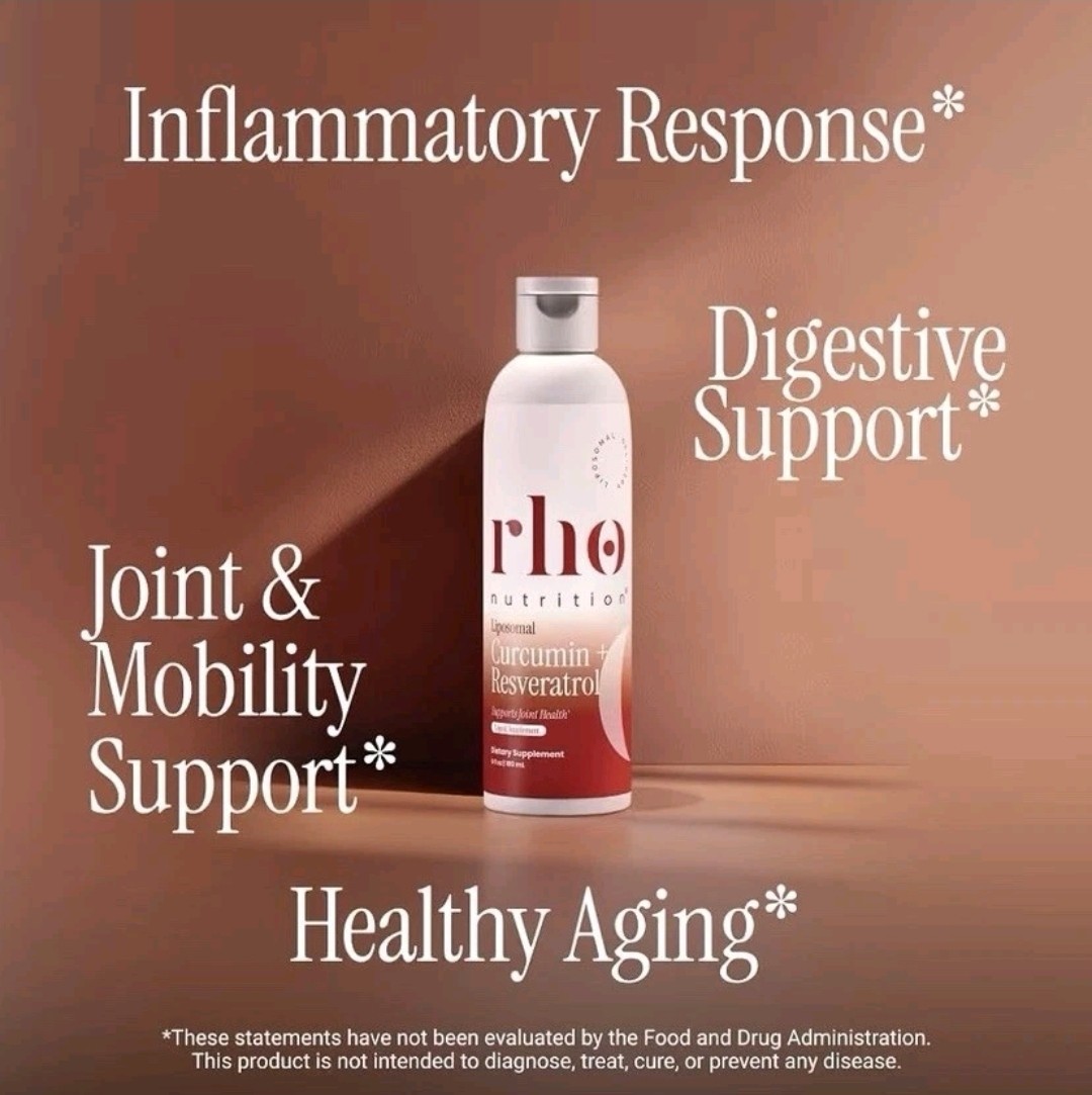 Rho Nutrition Liposomal Supplement Trio NAD+ Glutathione Curcumin & Resveratrol