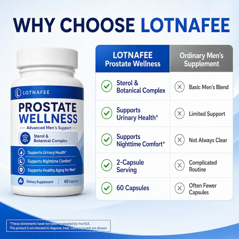 Lotnafee Prostate Wellness – Advanced Men’s Support Supplement – Urinary Health