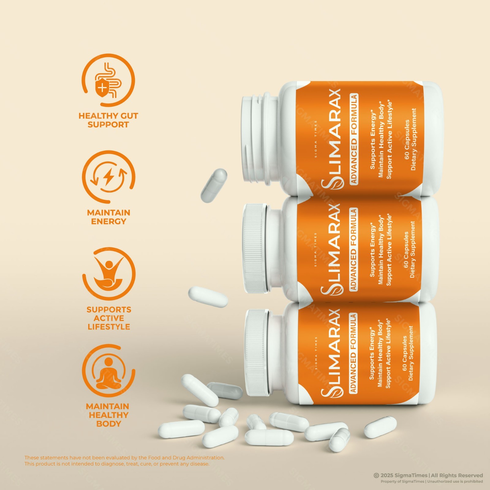 Slimarax Capsules – Energy & Weight Management Support Supplement 60ct