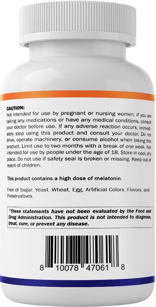 Melatonin 30mg with L-Theanine & B6, 120 Fast Dissolve Tablets, 2 Pack – Sleep A