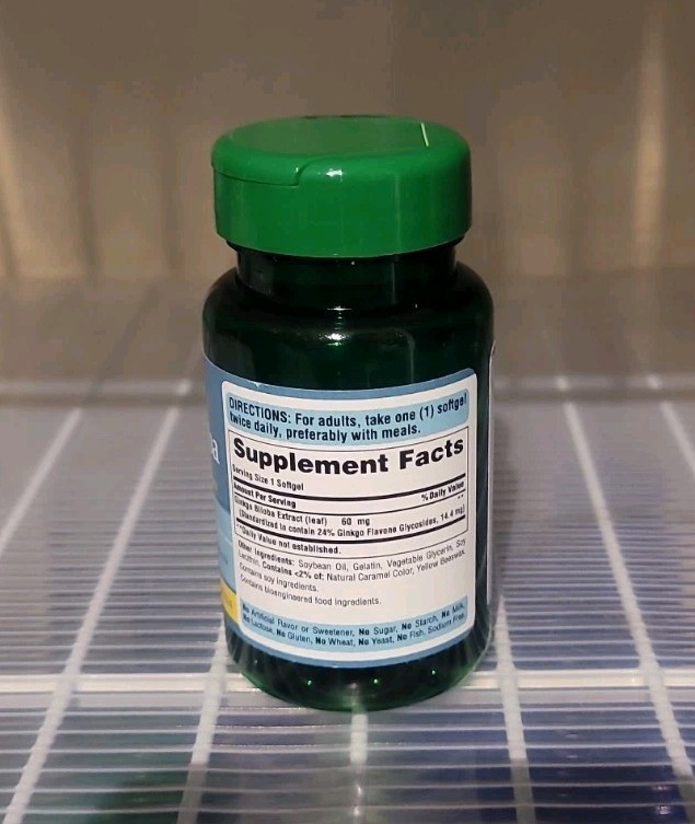 Puritan’s Pride Ginkgo Biloba Standardized Extract 60 mg – 120 Softgels
