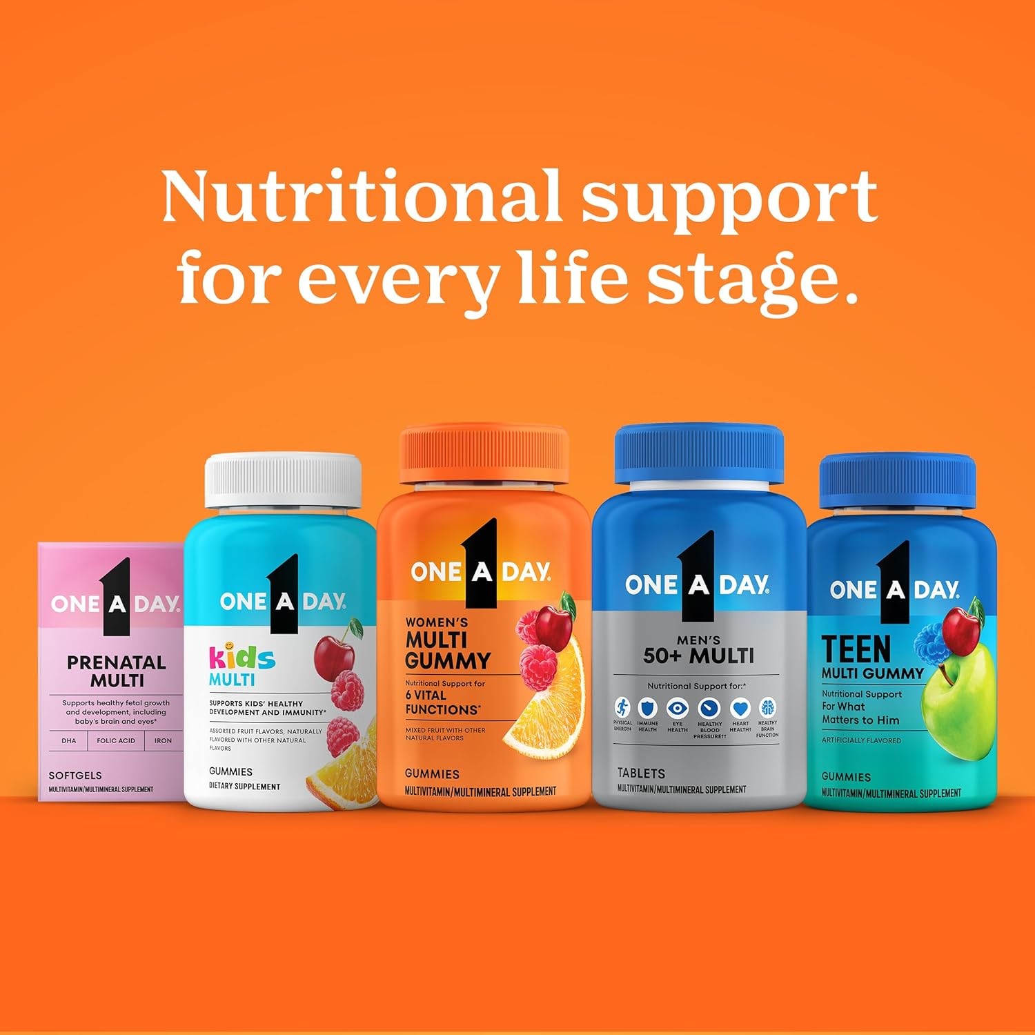 One A Day Men’s 50+ Multivitamins, Supplement with A, C, D, E and Zinc