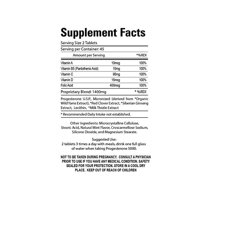Progesterone 5000 kit – Body glandular System Dietary Supplement 360 tablets