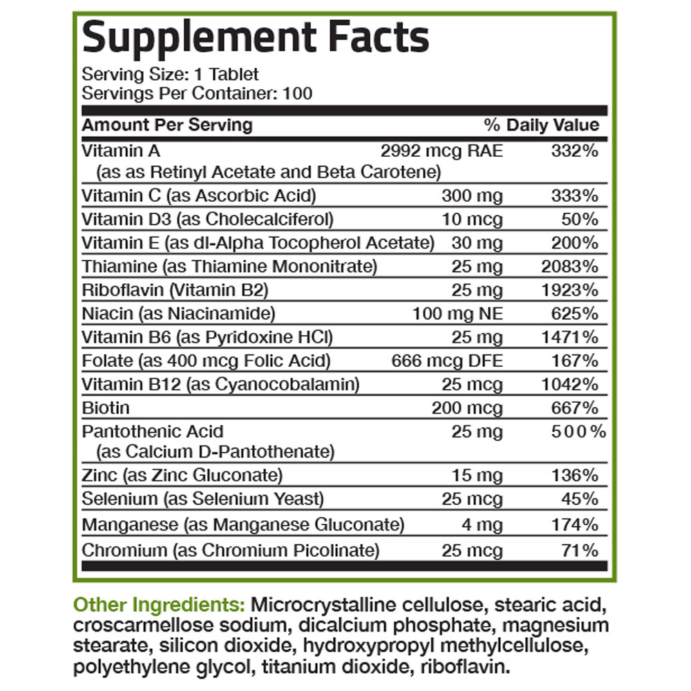 Bronson The Bronson Formula, Daily Nutritional Formula, 100 Tablets
