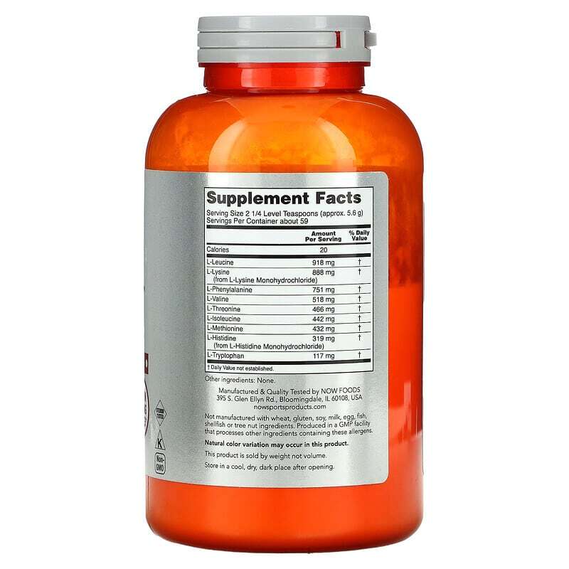 Now Foods Sports Amino-9 Essentials Powder 2X11.64 oz 330g Tryptophan/Methionine