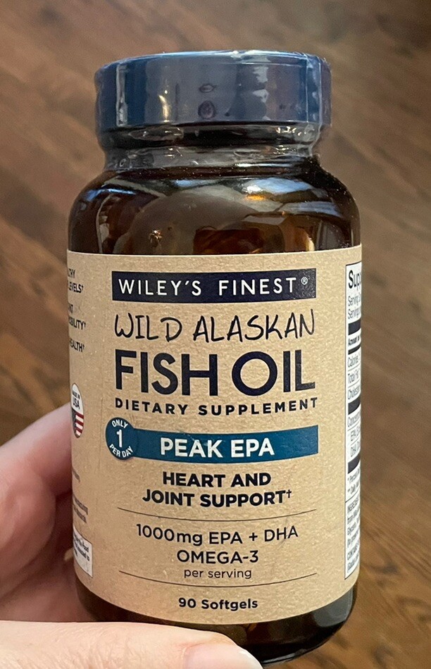 Wiley’s Finest Wild Alaskan Fish Oil Peak EPA – Triple Strength Exp 05/26 No box
