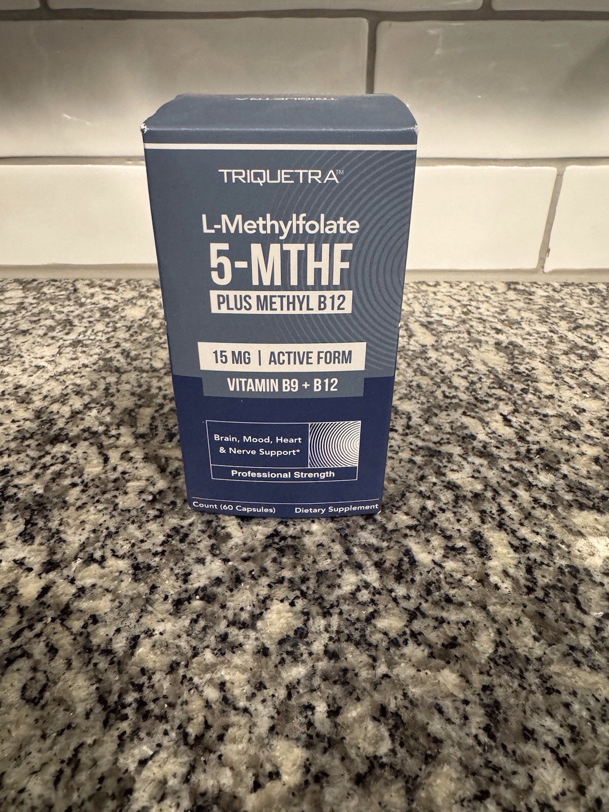 Triquetra L-Methylfolate 5-MTHF Plus Methyl B12 Supplement 15mg 60 Capsules New