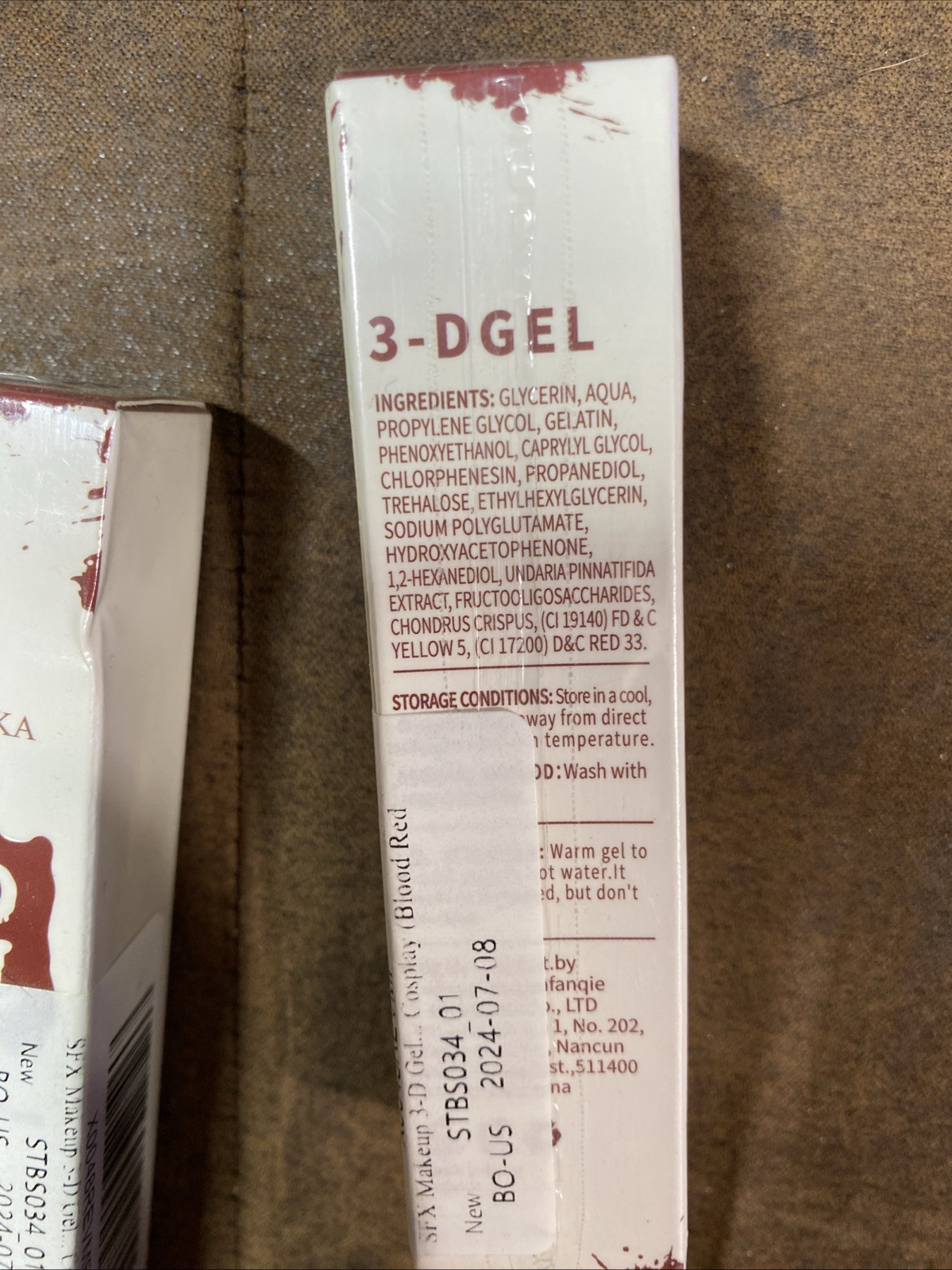 Bobisuka Blood Red 3-D Gel For SFX Effects .68oz 4 Pack Brand New