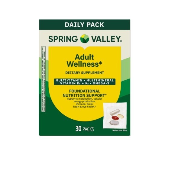 Spring Valley Adult Wellness Daily Pack Multivitamin 30 ct