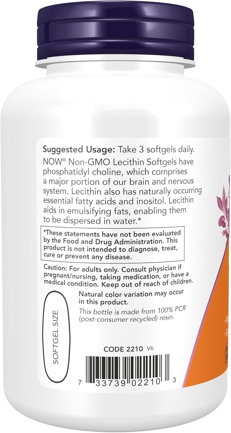 NOW FOODS Lecithin 1200 mg 100 Softgels