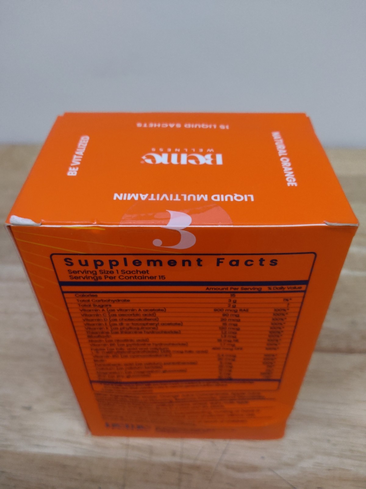 3x BeMe Liquid Multivitamins for Women, Be Vitalized 15 Sachets Orange EXP 11/26