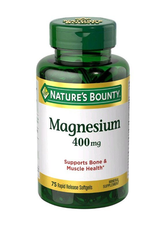 Nature’s Bounty Magnesium 400mg Rapid Release Softgels Bone & Muscle Health 75