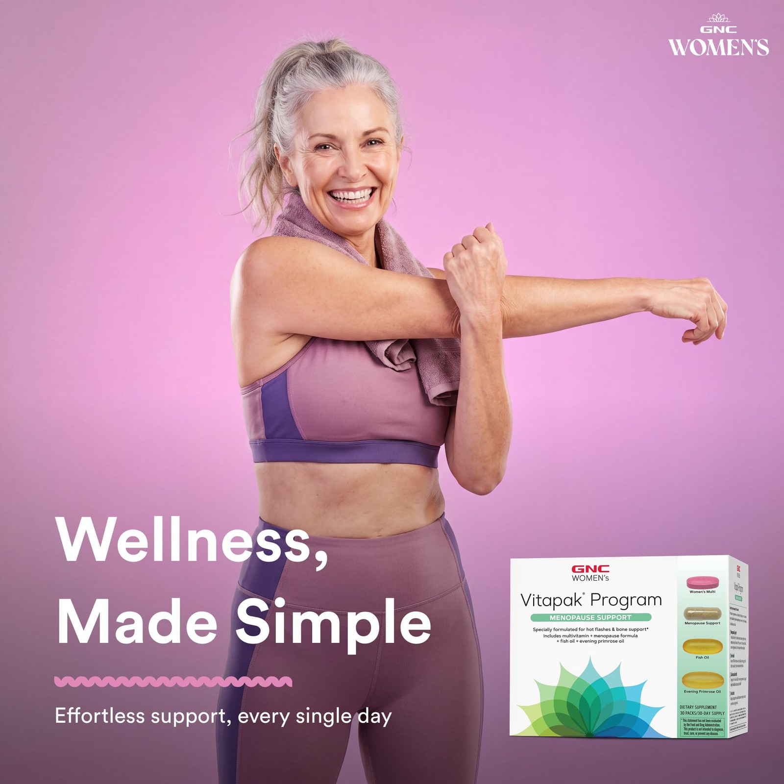 GNC Menopause Support Vitapak30Daily Packs HotFlash Hormone Balance Black Cohosh