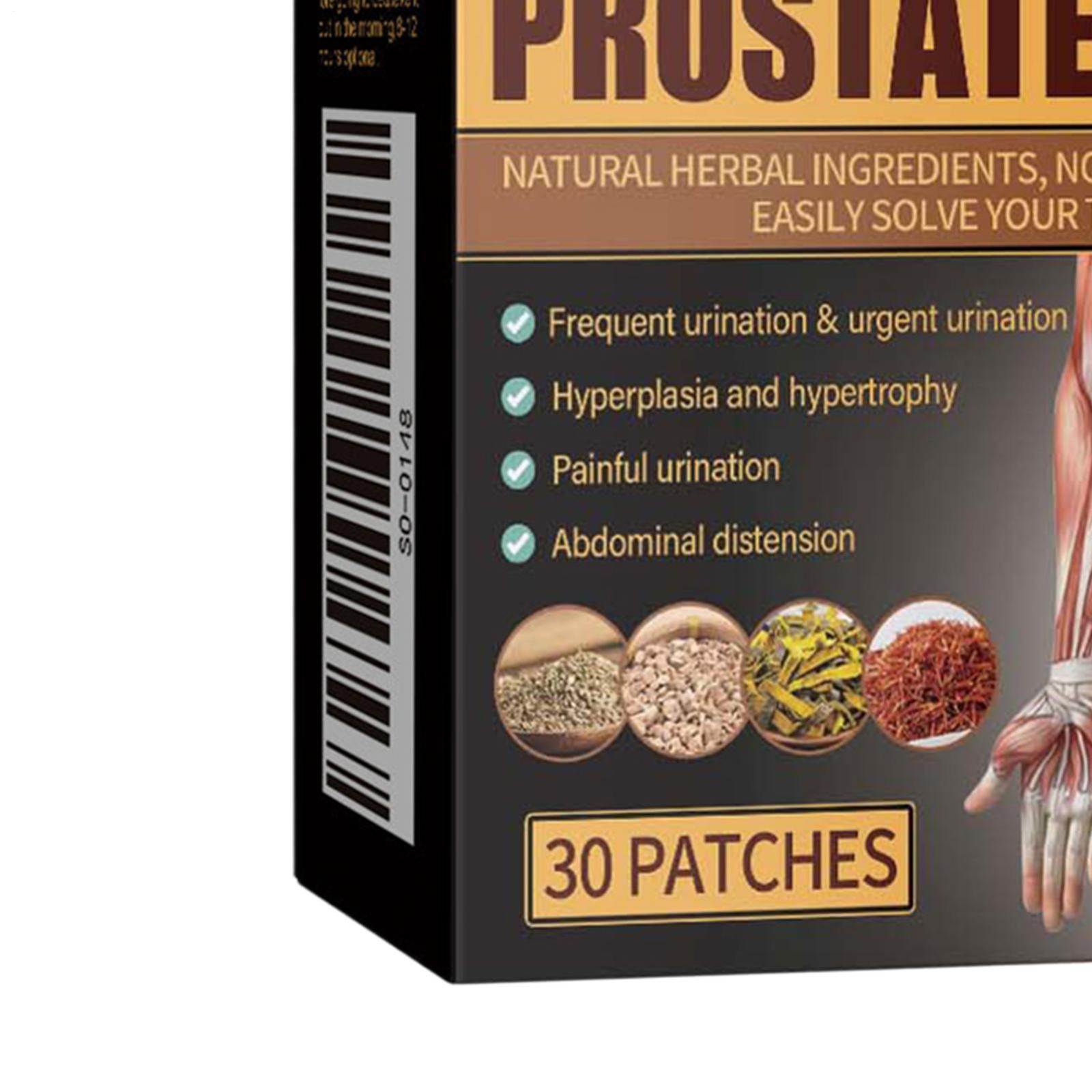 30 Pieces Men’s Prostate Care Patch，Natural Urinary Strength Daily Support