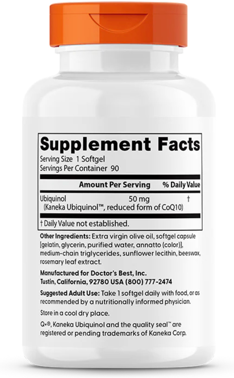Doctor’s Best Ubiquinol CoQ10 90 Softgels Antioxidant Energy Support EXP 10/2027