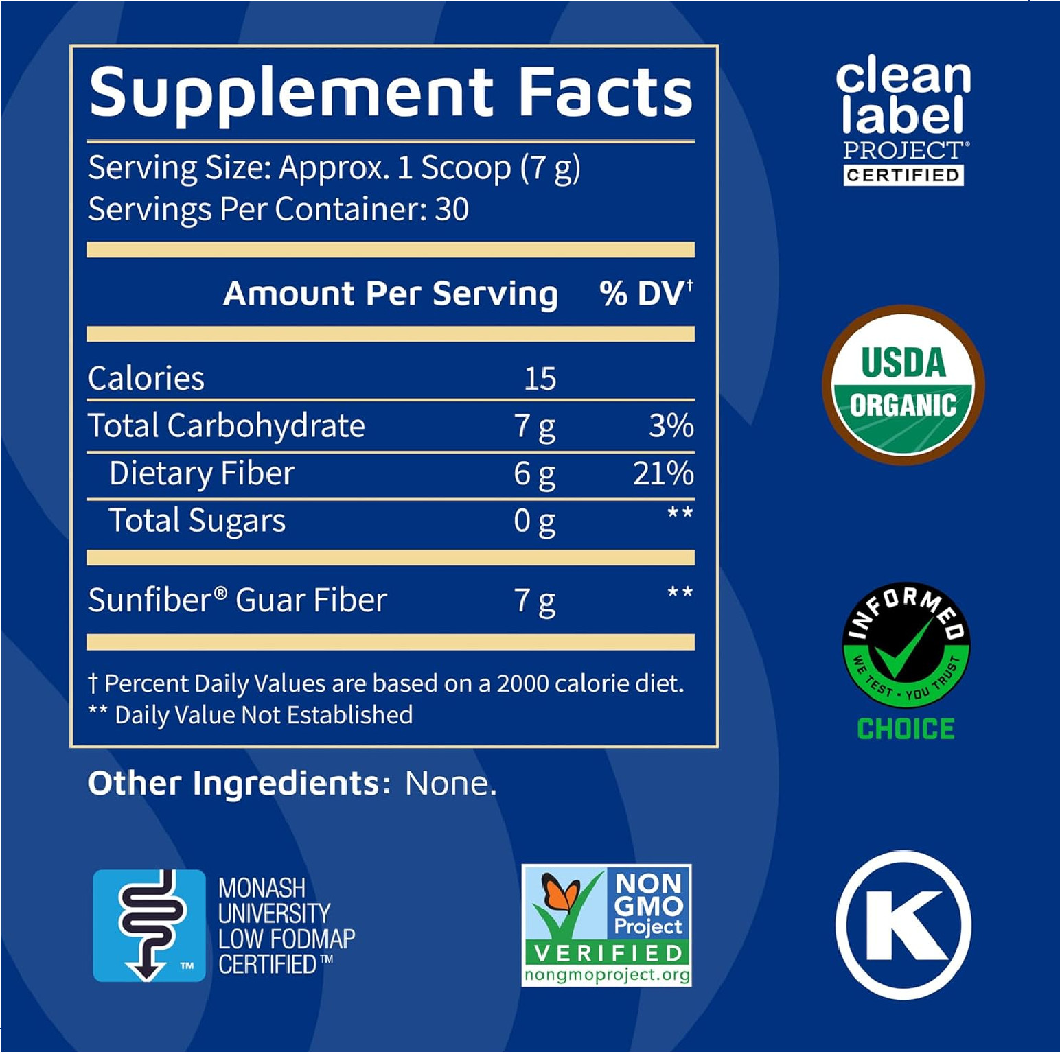 Tomorrow’s Nutrition, Sunfiber, Prebiotic Fiber Supplement for Digestive Health,
