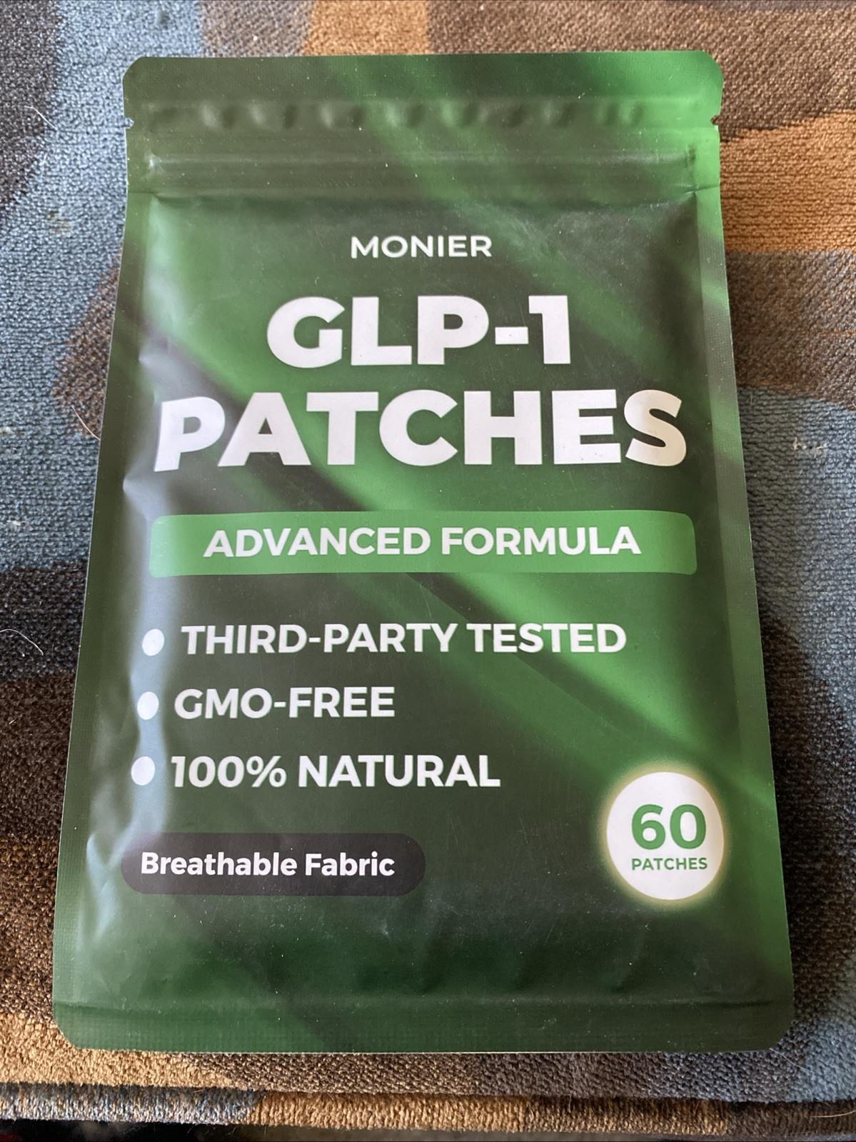 (T) Monier Patches 60 Count 100% Natural GMO FREE New & Sealed