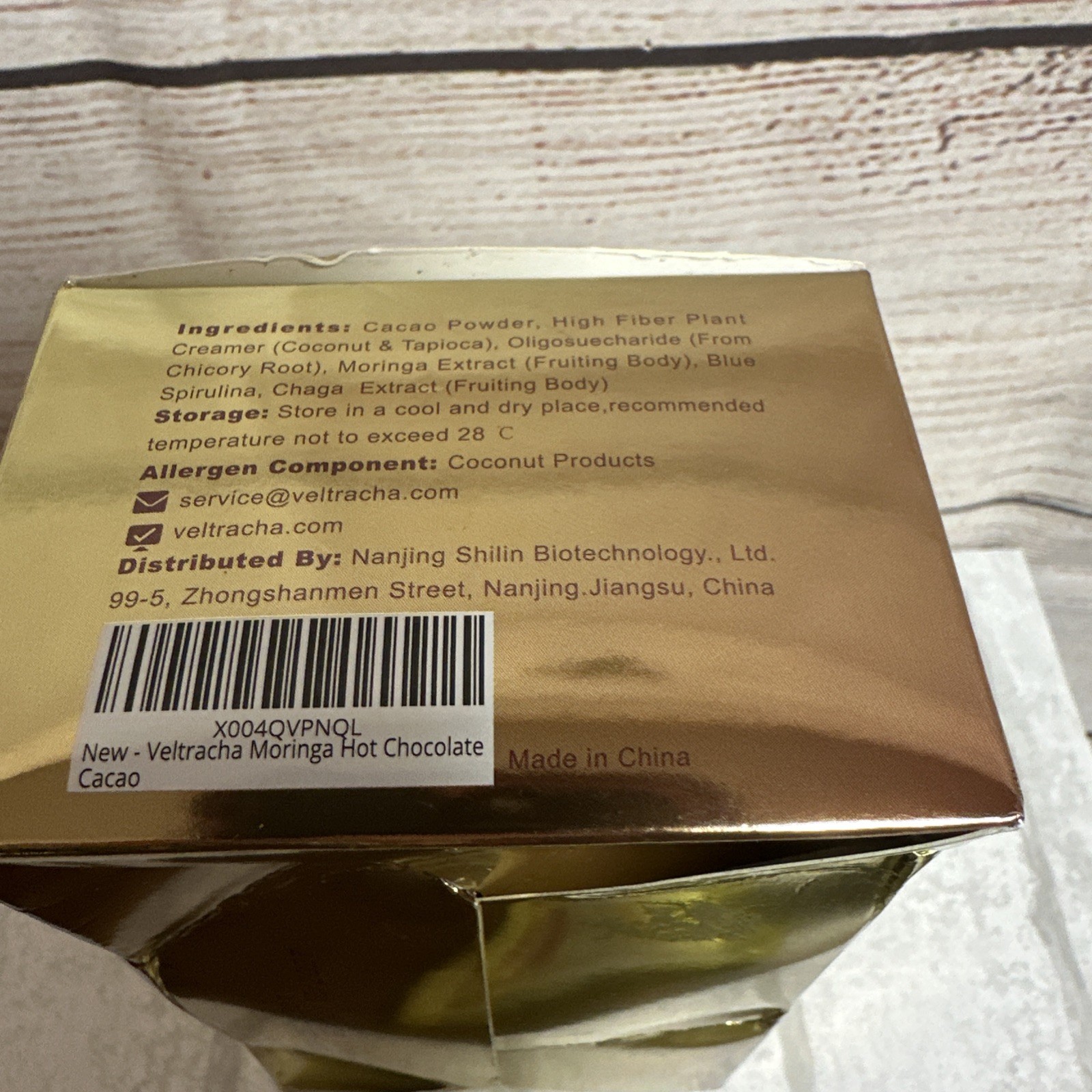 veltracha moringa hot chocolate All Natural Gut Brain Immune 10 Packets 12/27