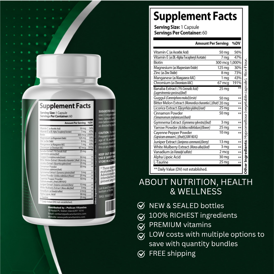 GlucoPeak-Blood Support- 60 Capsules