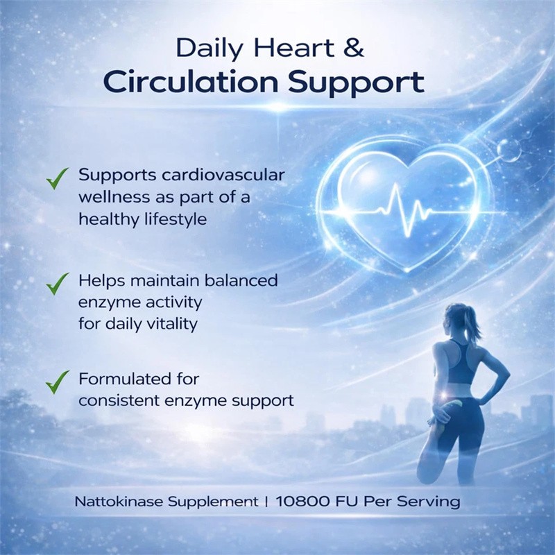 Nattokinase Supplement – 10800 FU 60 Capsules Per Serving Heart Circulation