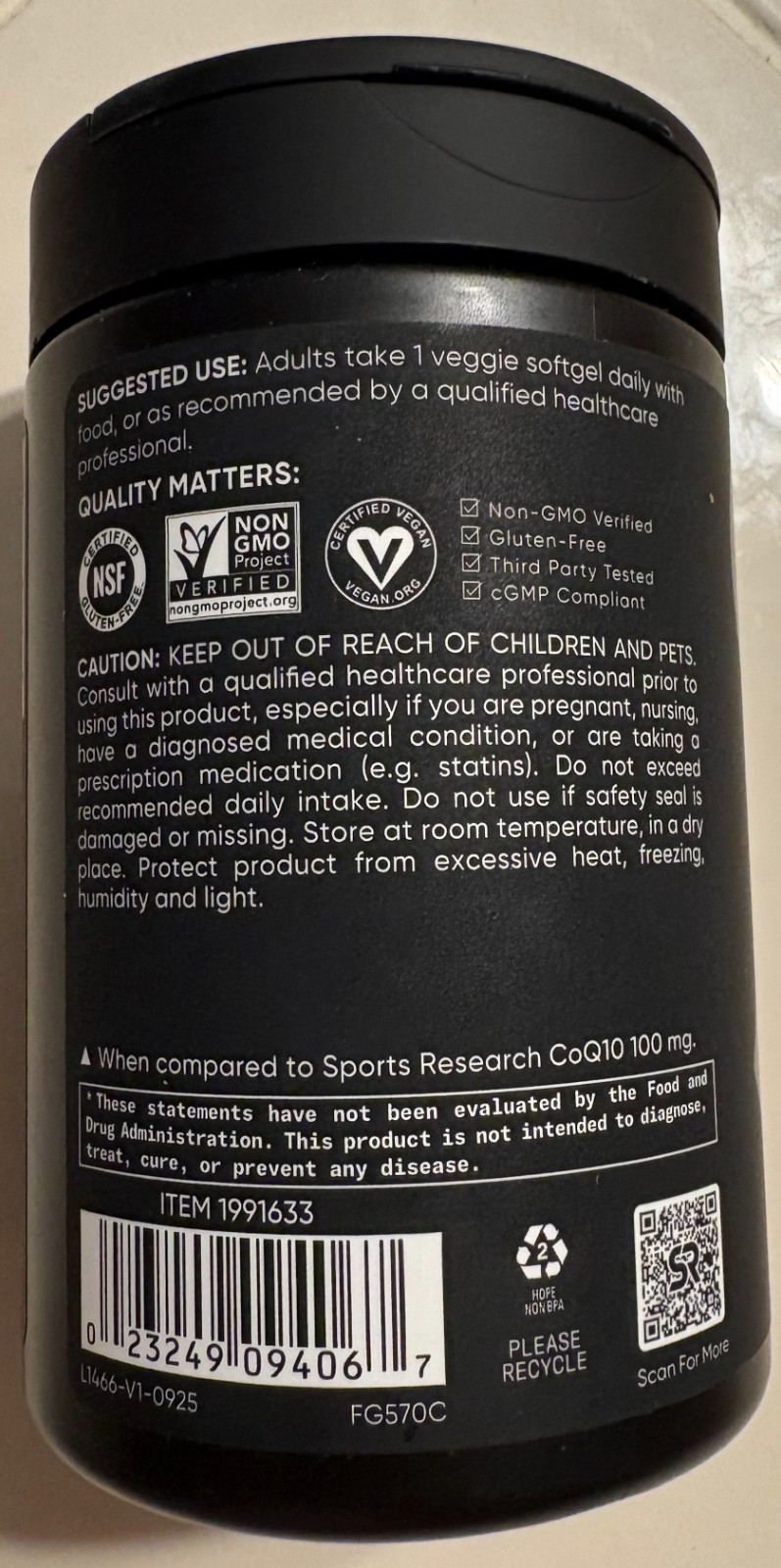 Double Strength CoQ10 (200 mg) Gluten Free Exp 11/2028 Free Shipping 150 count