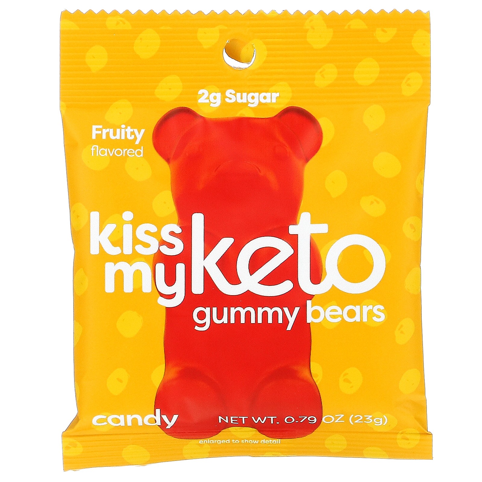 Keto Gummy Bears, Fruity, 12 Bags, 0.79 oz (23 g) Each