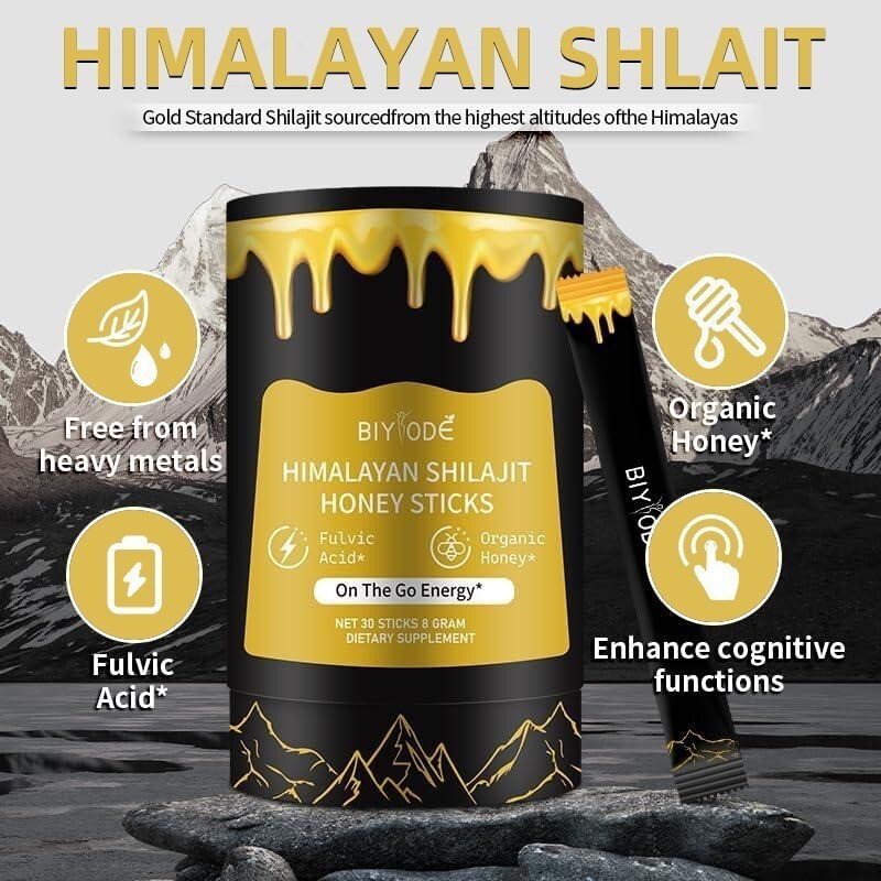 NEW!! Pure Himalayan Shilajit Sticks with Organic Honey, Naturally Sweeter