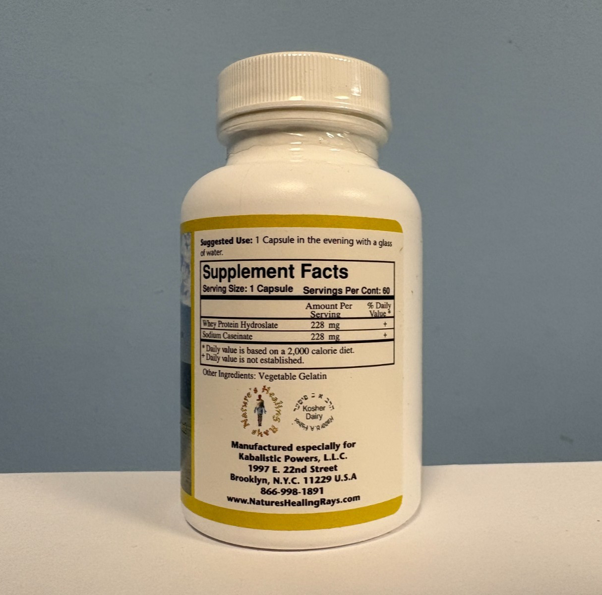 Whey Protein Hydrolysate & Sodium Caseinate 60 Capsules | Relaxation Support