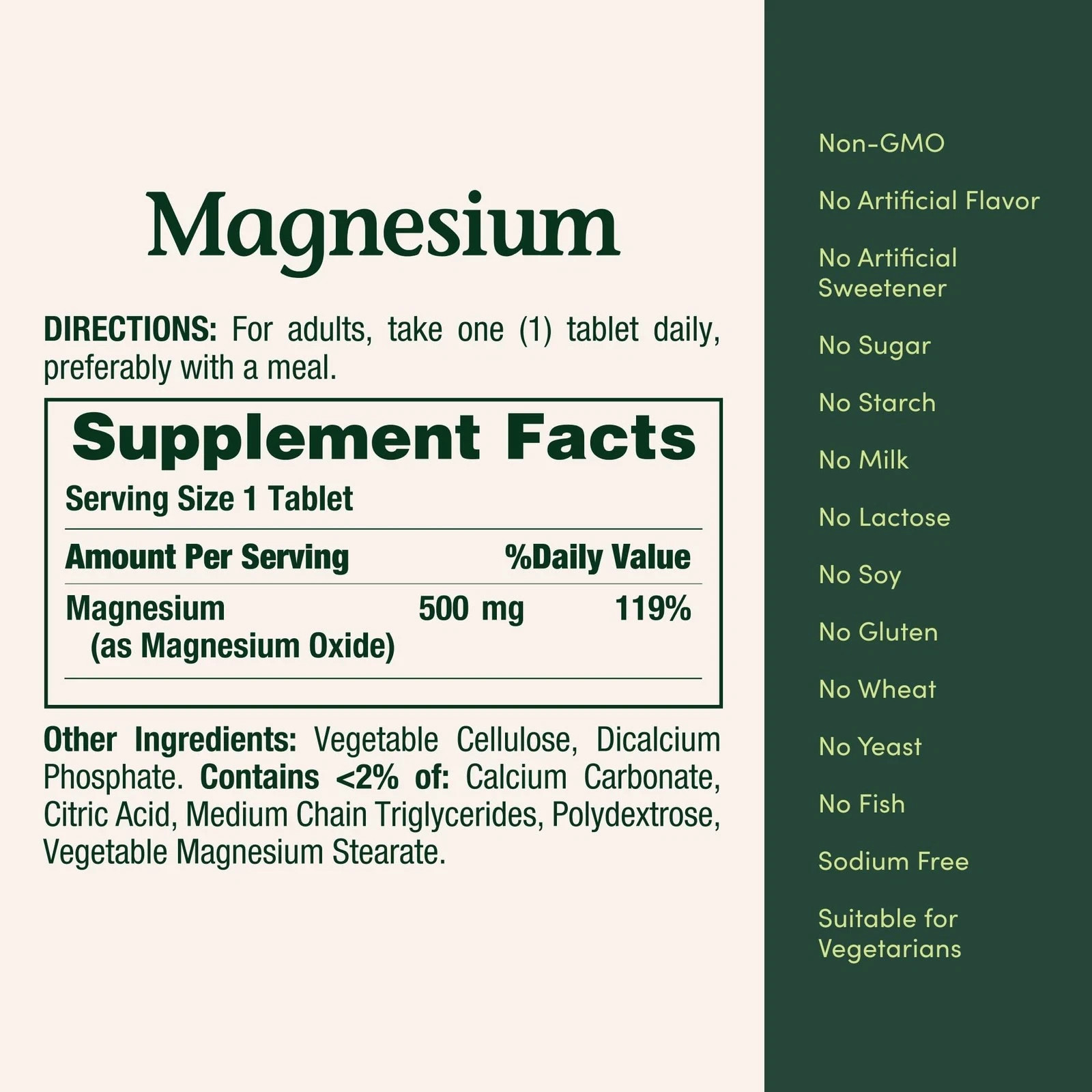 Nature’s Bounty Magnesium 500 mg Tablets, High Potency 200 Count (Pack of 1)