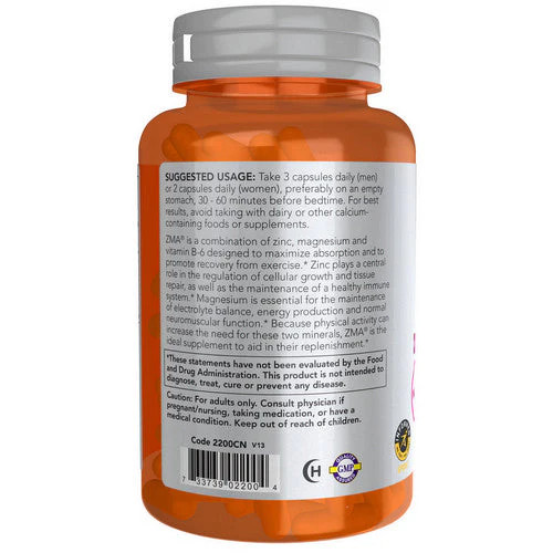 ZMA Capsules 90 Veg Caps 800 mg by Now Foods