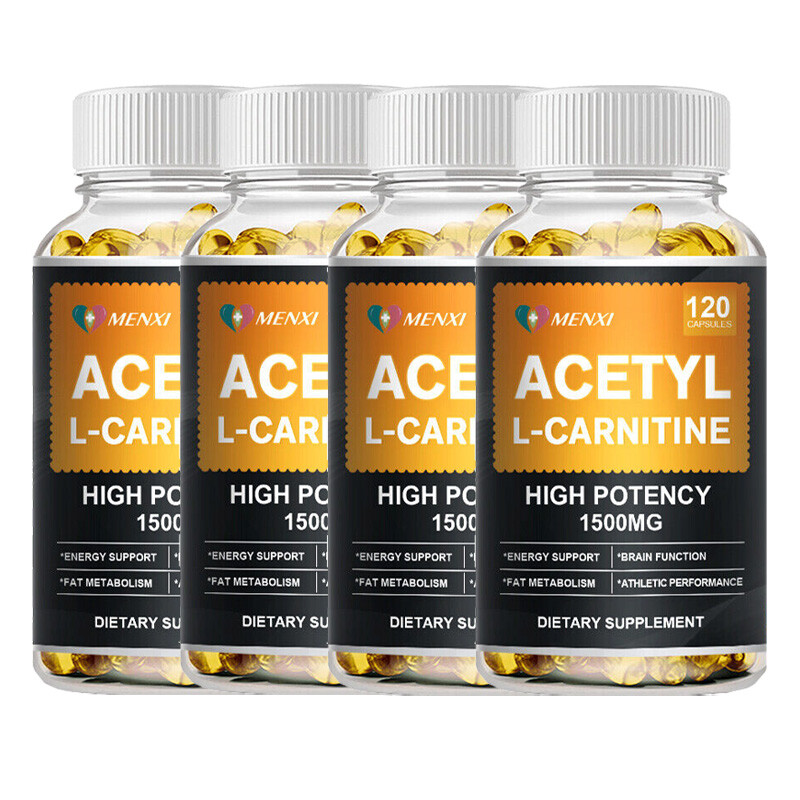 Acetyl L-Carnitine Capsules 1500mg High Potency Brain Energy Support 120 Pills