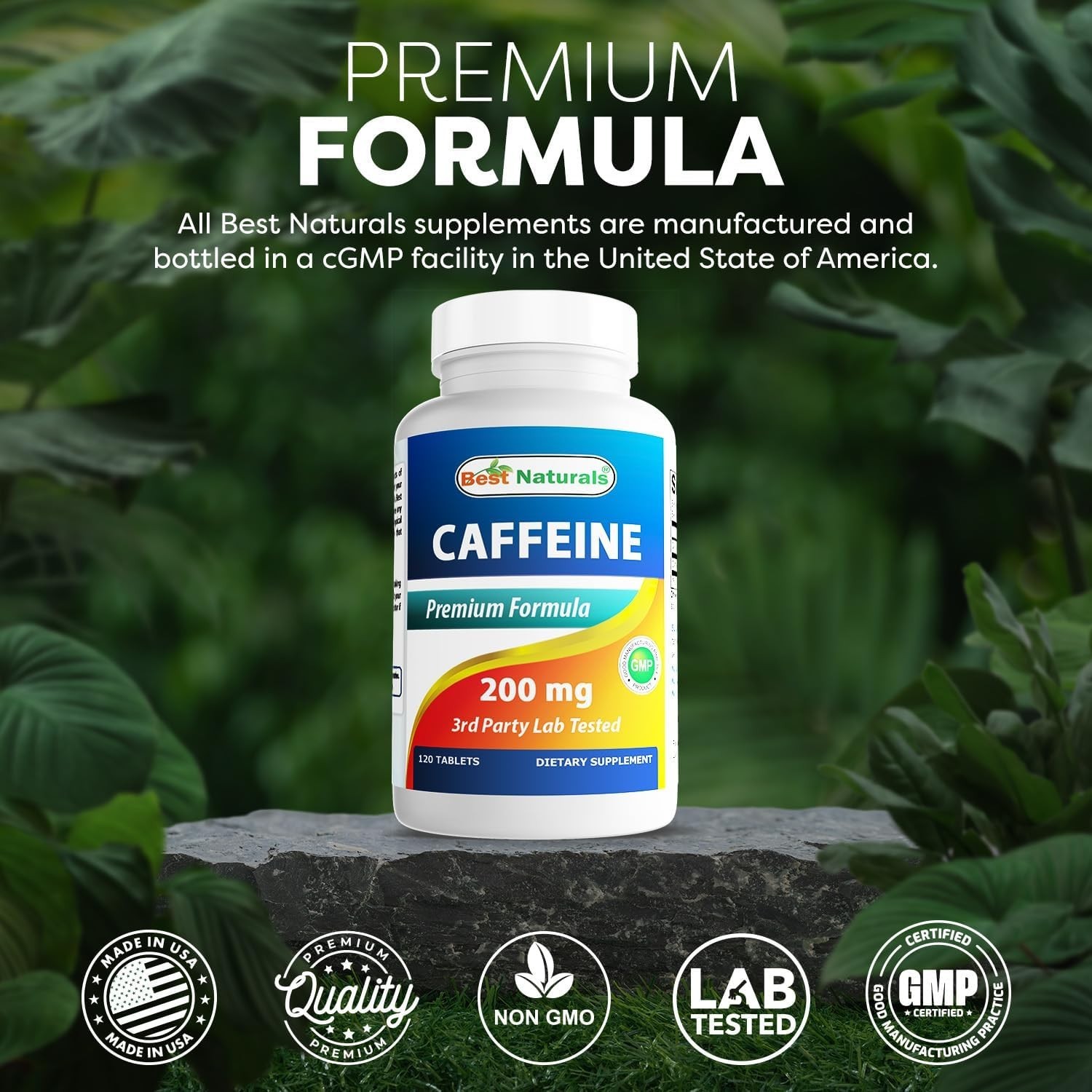 Best Naturals Caffeine 200 mg 120 Tabs