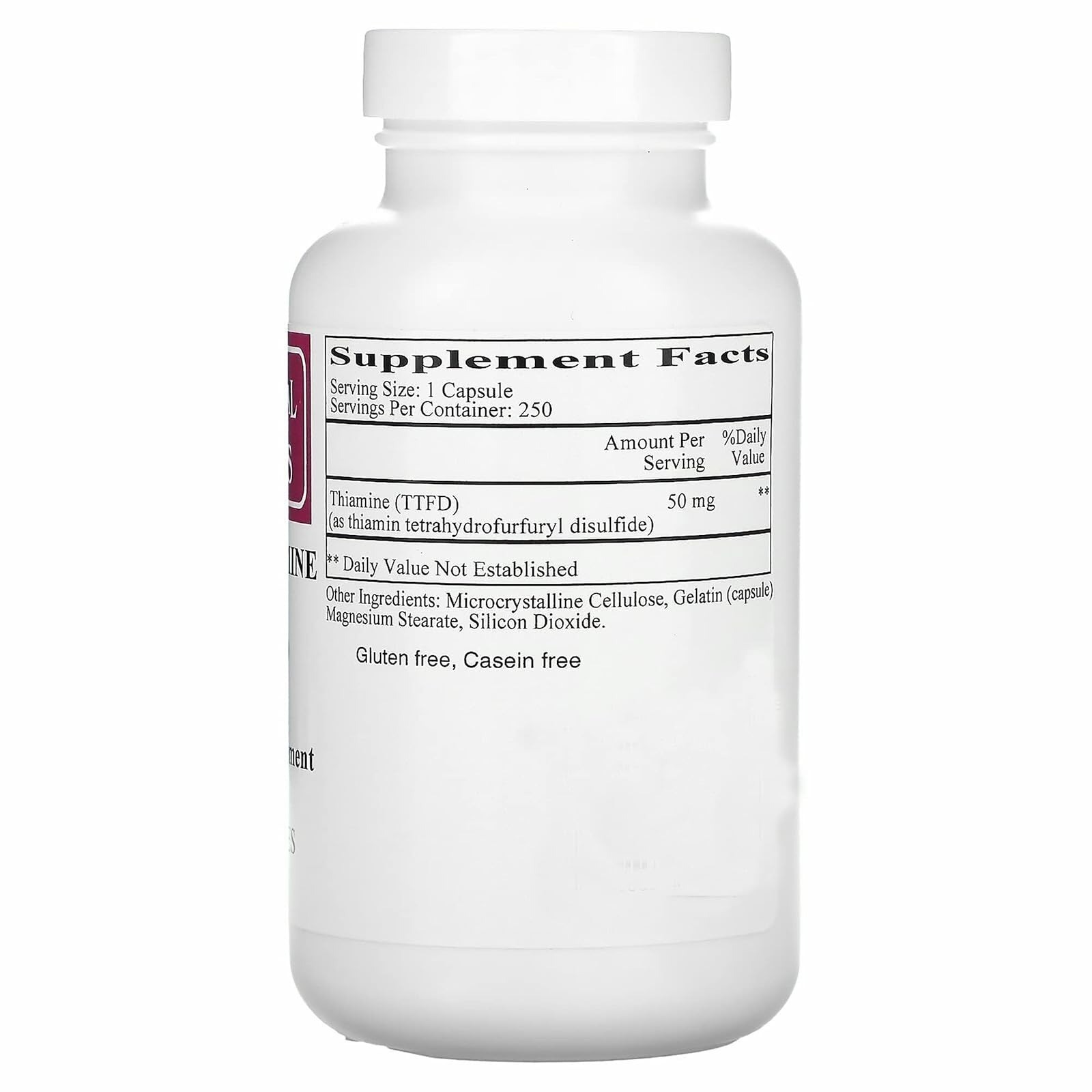 All Thiamine Vitamin B1 50 mg, 2 X 250 Capsules