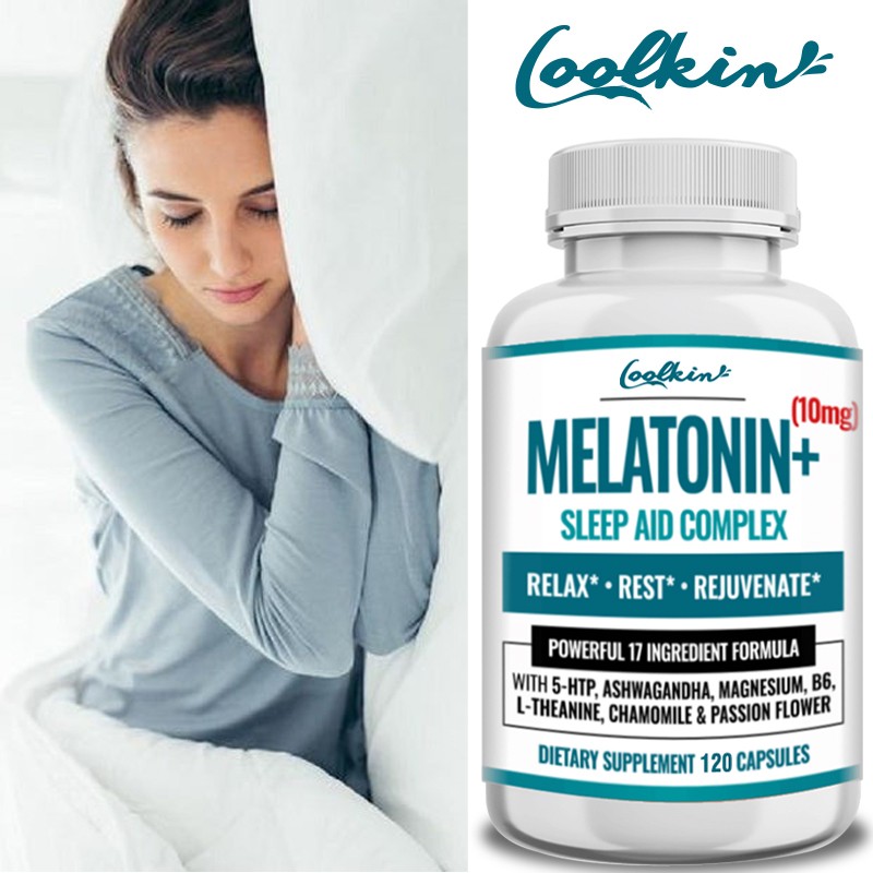 Melatonin + Sleep Aid 120pcs – Ashwagandha, Chamomile, L-Theanine