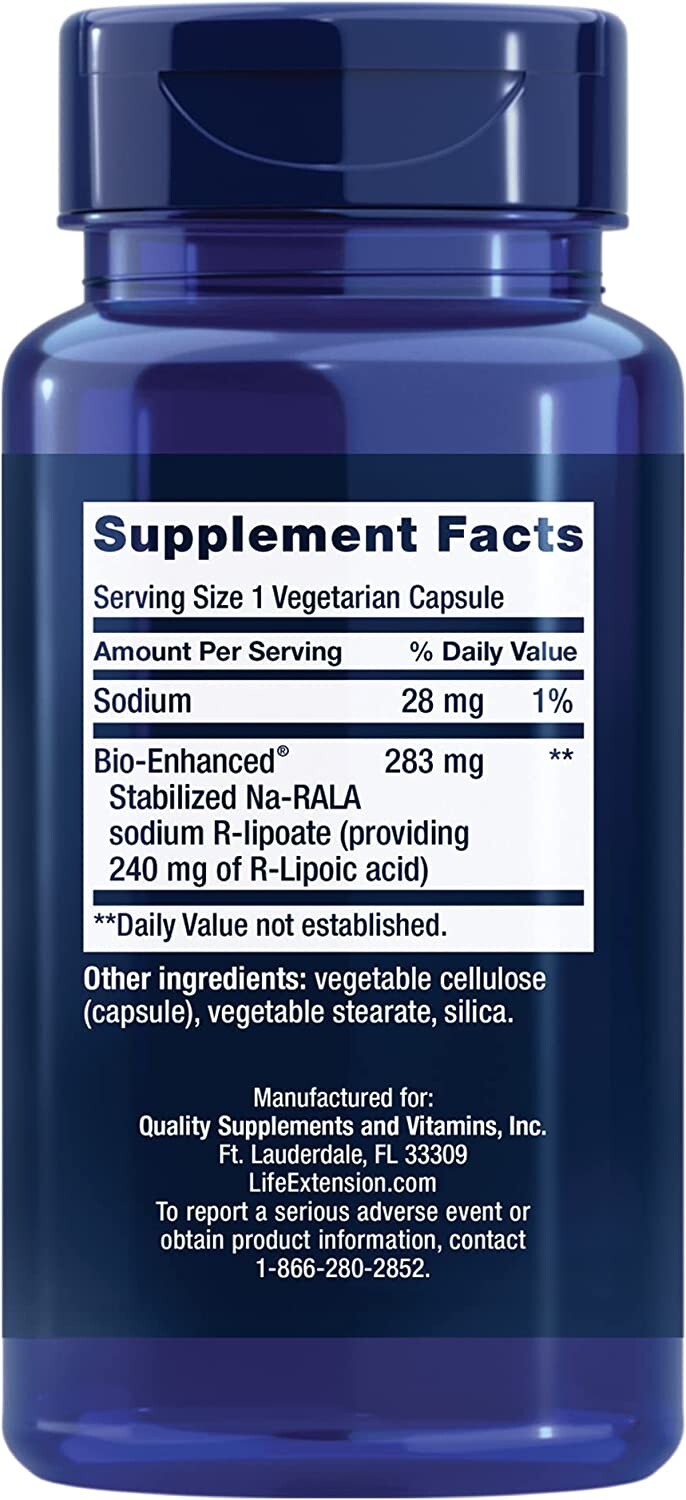 Life Extension, Super R-Lipoic Acid, for Anti-Aging & Liver Health 60 VCap