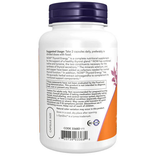 Thyroid Energy 90 Veg Caps By Now Foods