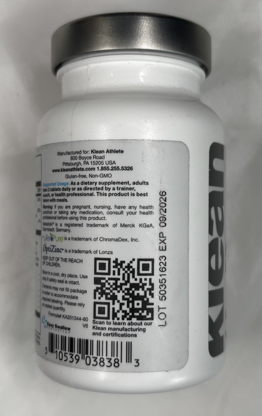 Klean Athlete Klean Multivitamin – 60 Tablets – Exp 09/2026 – New