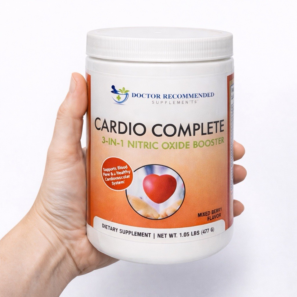 Cardio Complete – Heart Health Support Powder Supplement – 3-in-1 Nitric Oxid…