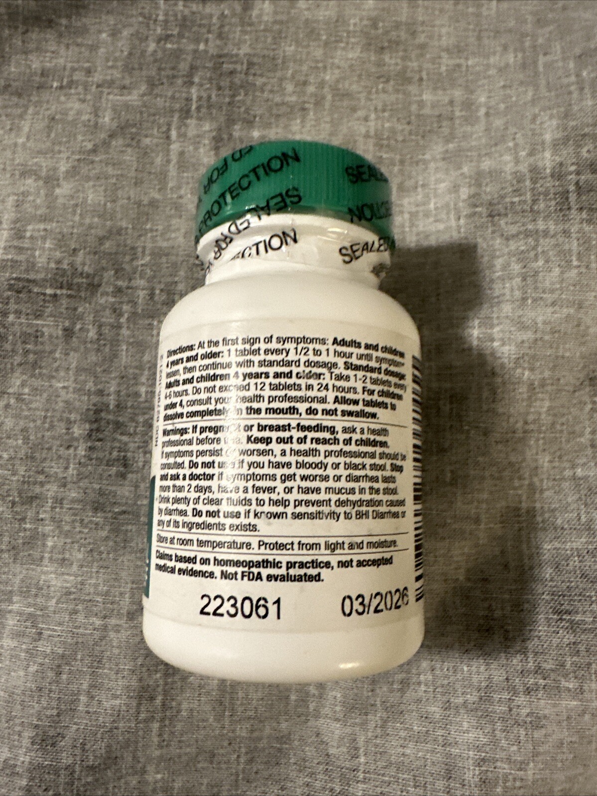 MediNatura, BHI, Diarrhea, 100 Tablets 03/2026