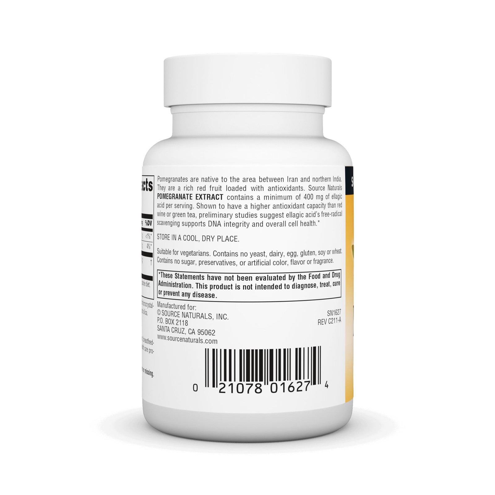Source Naturals Pomegranate Extract 500mg 60 Count (Pack of 1), 12105025