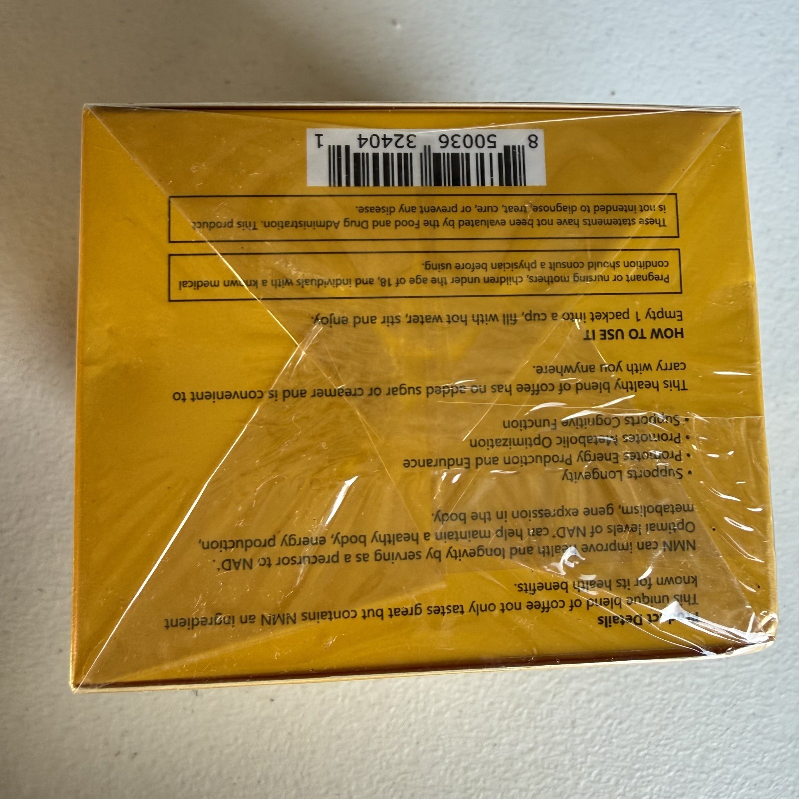 iHealth NMN COFFEE NAD+Booster contains 50mg NMN Per packet NEW box 30 Packets