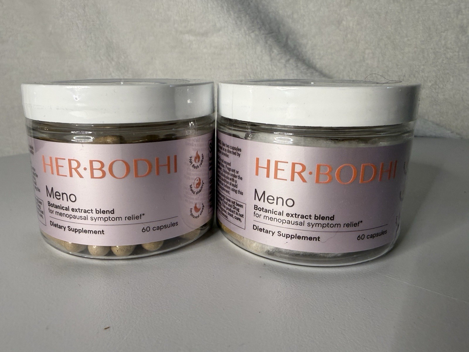 2 Her Bodhi Meno Women’s Menopausal Dietary Supplement 60 Caps each Exp 10/27