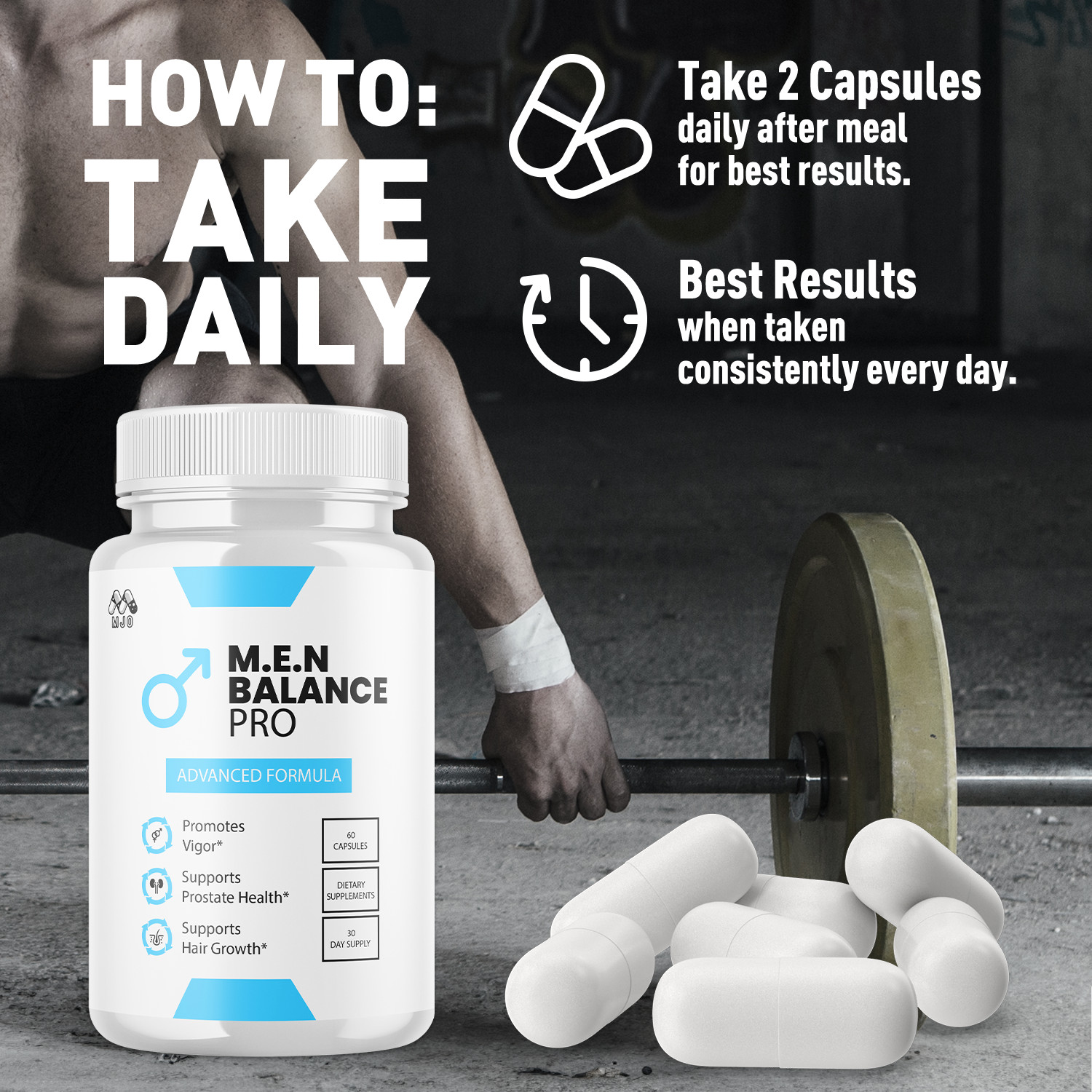 (2 Pack) M.E.N Balance Pro Advanced Male Health Support Supplement 120 Capsules