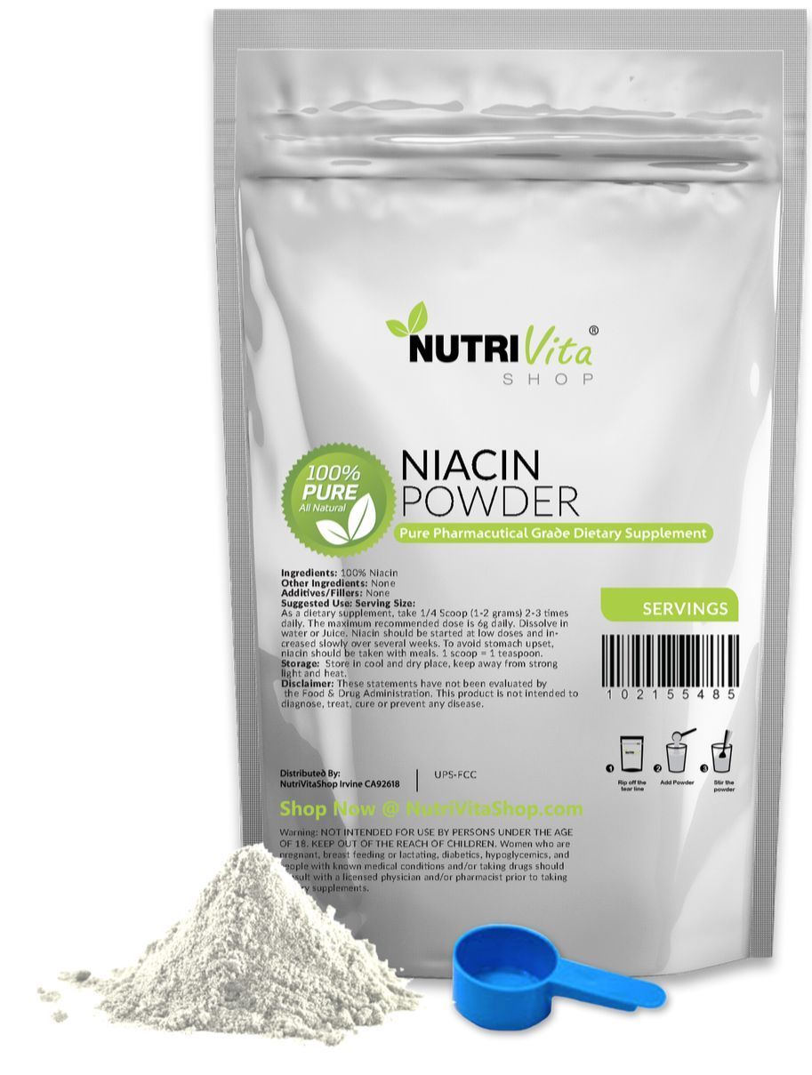3.5 oz (100g) 100%PURE NIACIN NICOTINIC ACID POWDER VITAMIN B3 CHOLESTEROL HEART