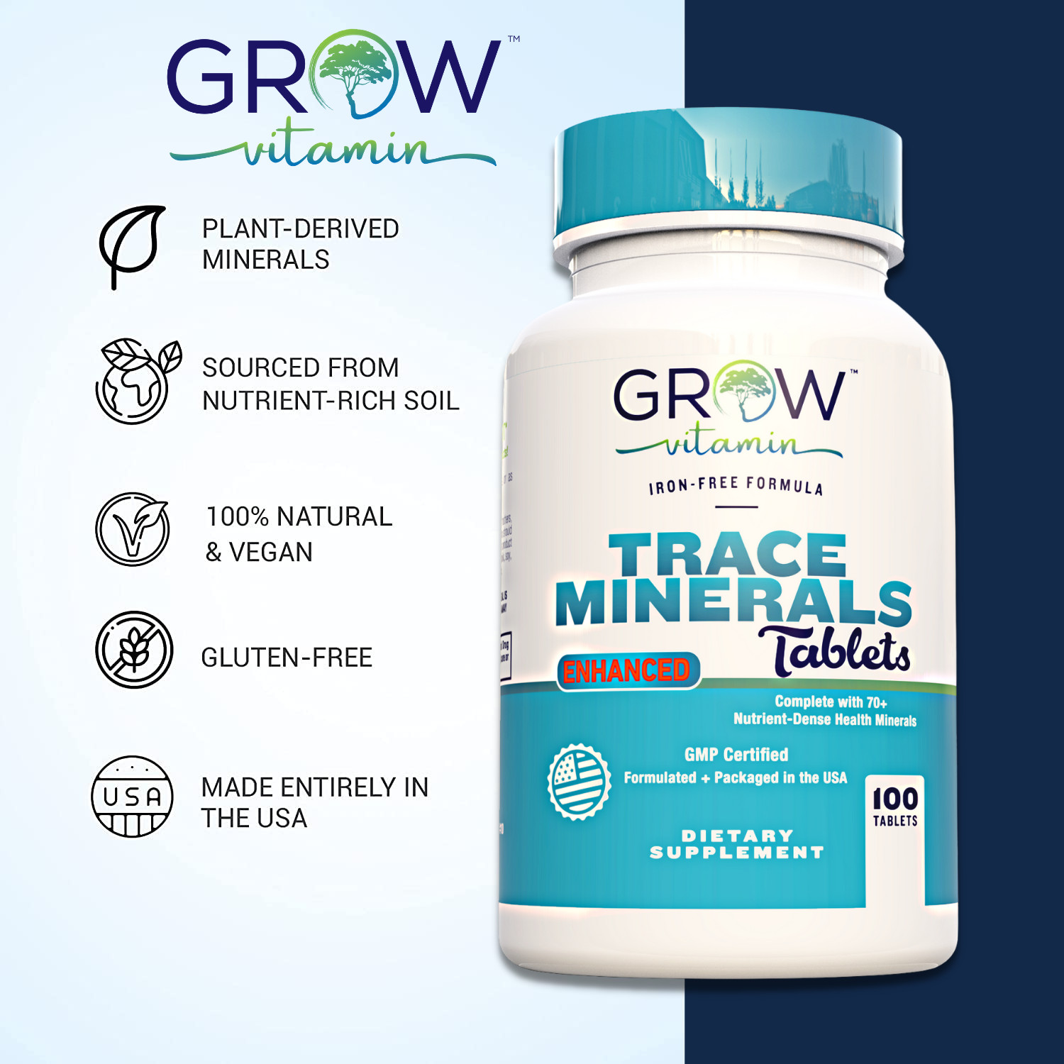 Trace Minerals Concentrace Trace Mineral Complex Tablets – 100 Tablets