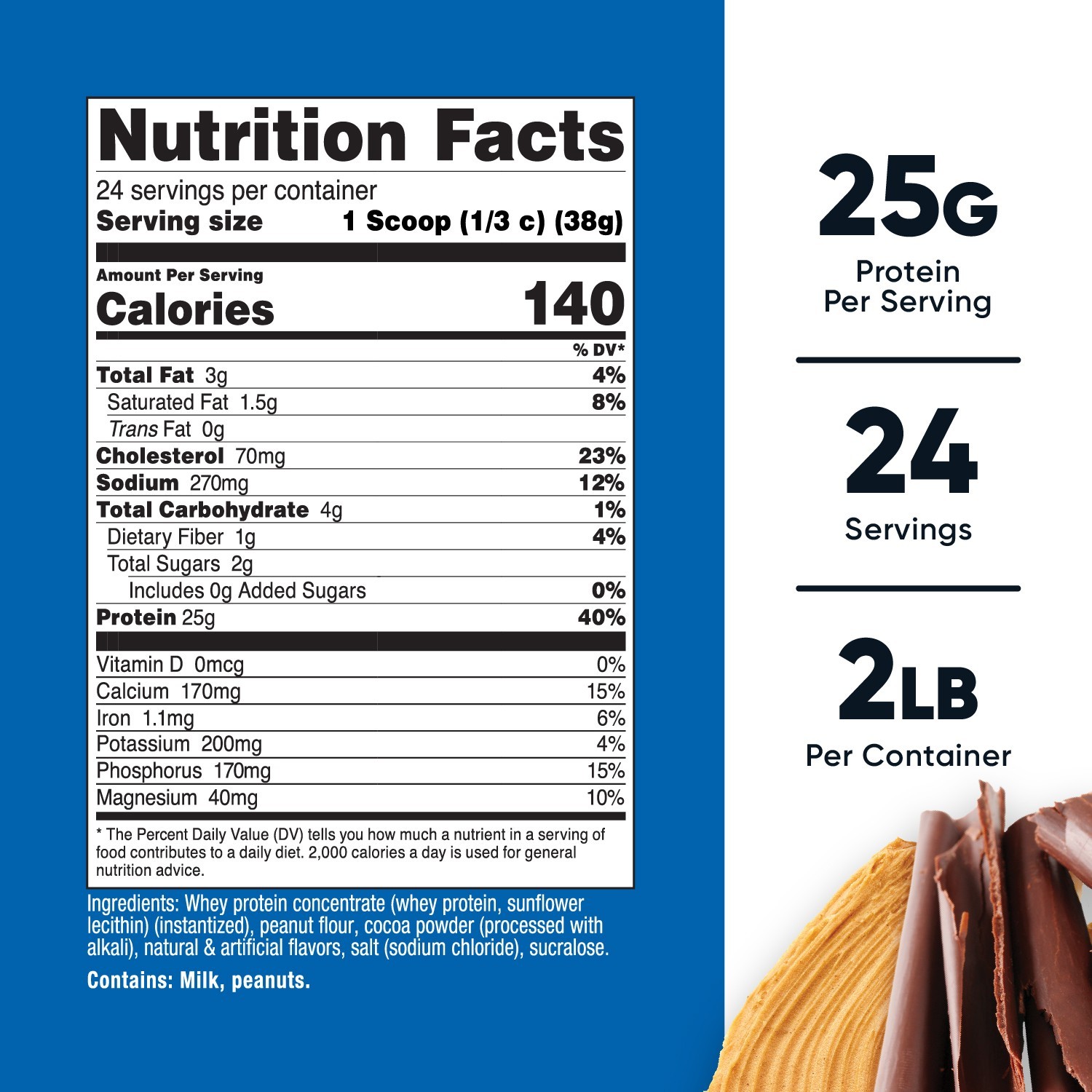 Nutricost Whey Protein Concentrate (Chocolate Peanut Butter) 2LBS – Gluten Free