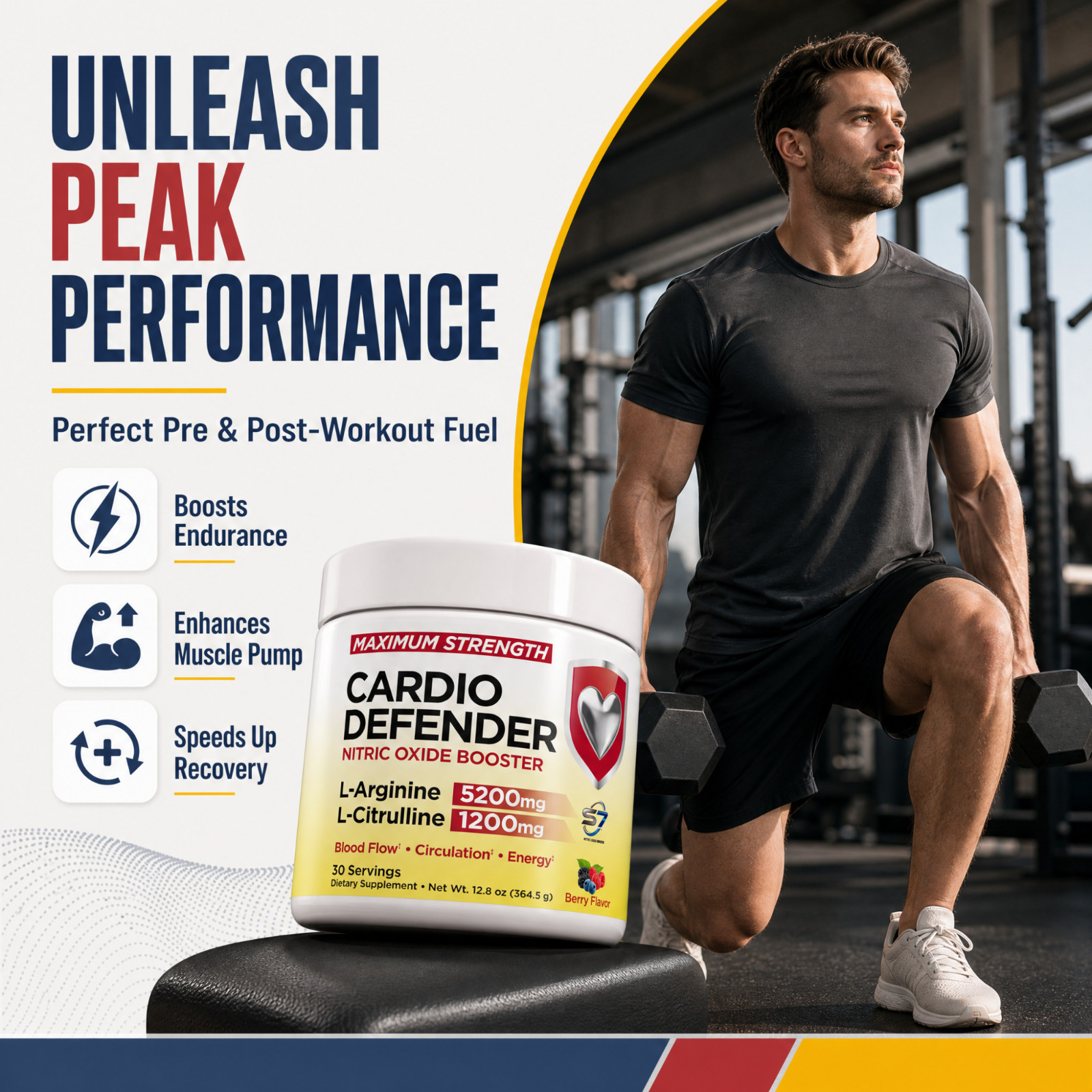 Cardio Defender – L-Arginine Powder Supports Cardio Health, Cholesterol & More
