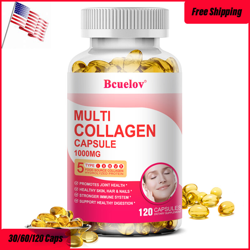 Multi Collagen Capsules 1000mg – 30/60/120Capsules – Hair, Skin, Nails, Bones
