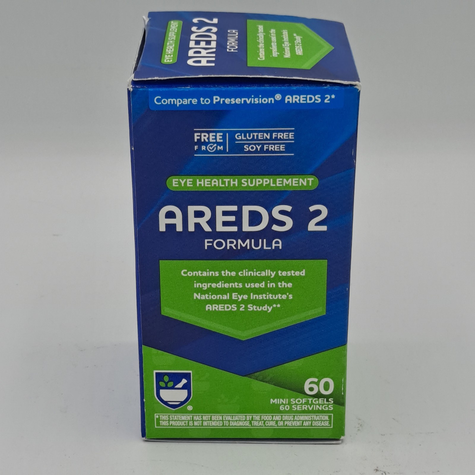 AREDS 2 Formula By Rite-Aid-Eye Health Supplement – 60 Mini Softgels Exp 7/2026