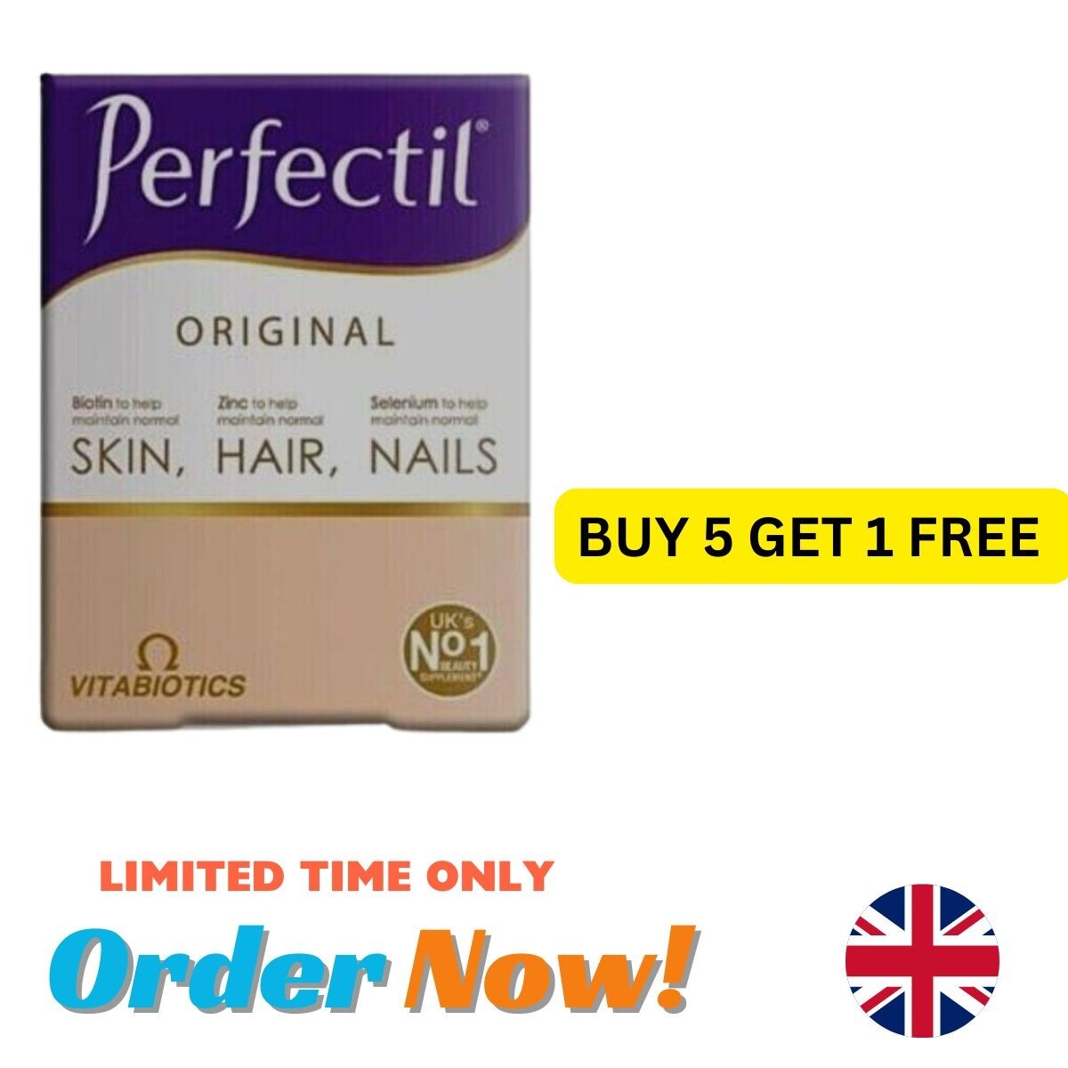 Vitabiotics Perfectil original uk 30s (06 pack) BUY 5 GET 1 FREE)